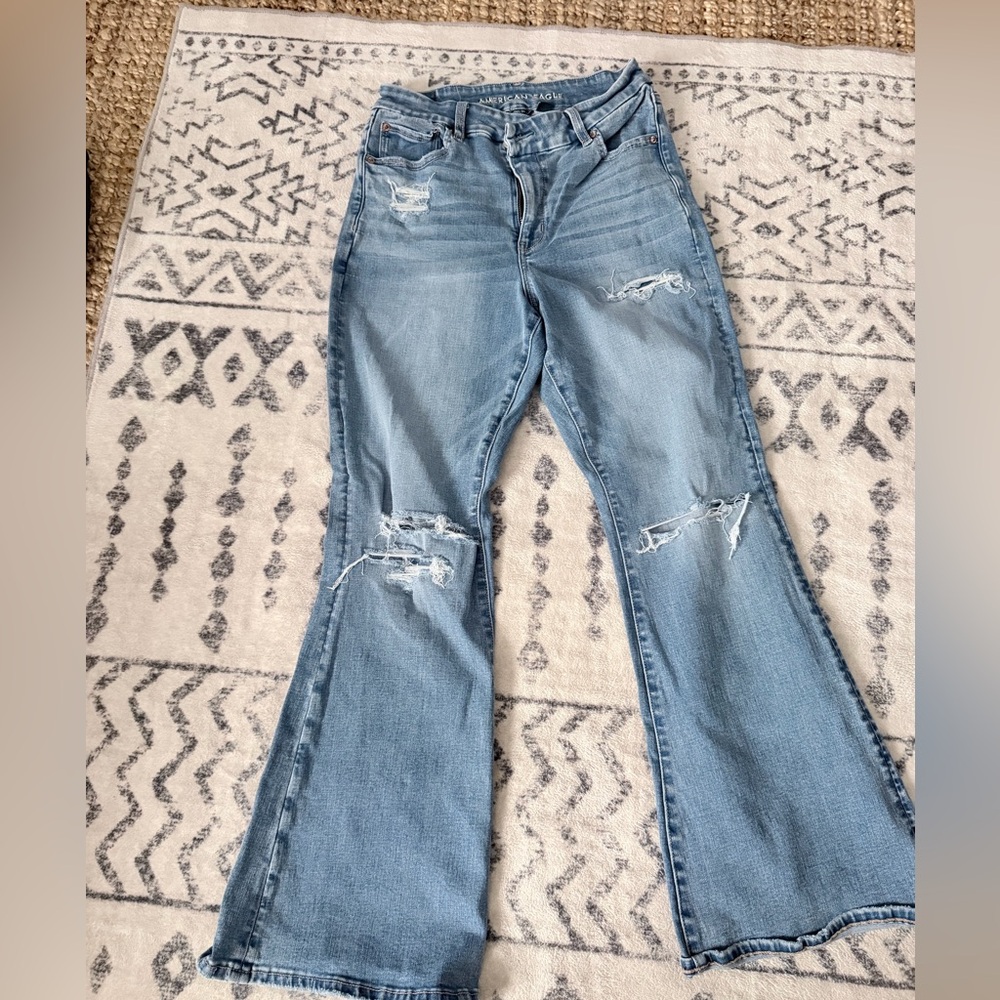 American Eagle Outfitters Light Blue Flare Jeans